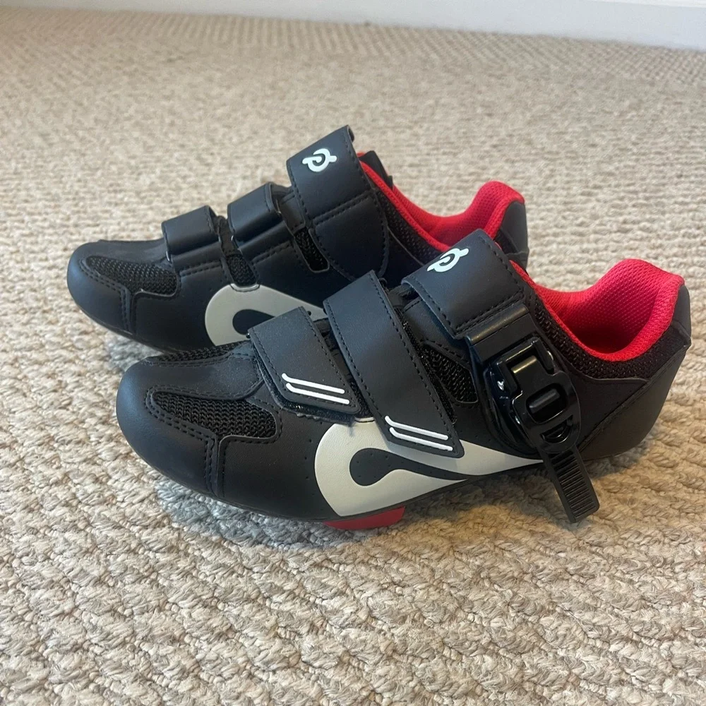 Peloton Cycling Shoes Black Pink Women’s EU 38 Indoor Spin Bike Shoes Clip-In - Picture 2 of 8